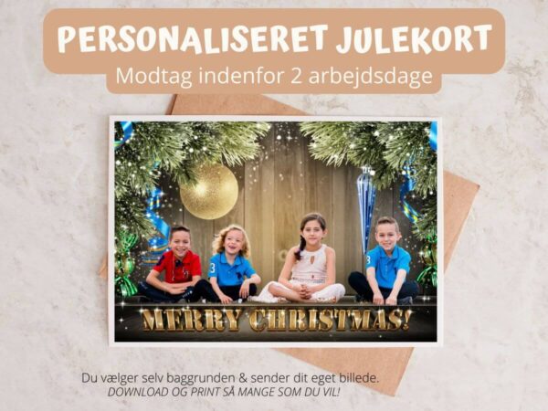 Personaliseret julekort modtag indenfor 2 arbejdsdage